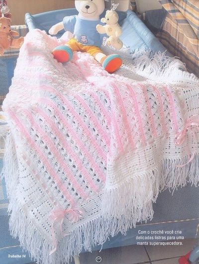 Broomstick Lace Baby Blanket free crochet graph pattern ...