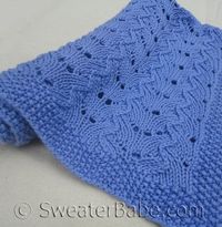 Fancy Stitch Baby Blanket Knitting Pattern. #SweaterBabe.com